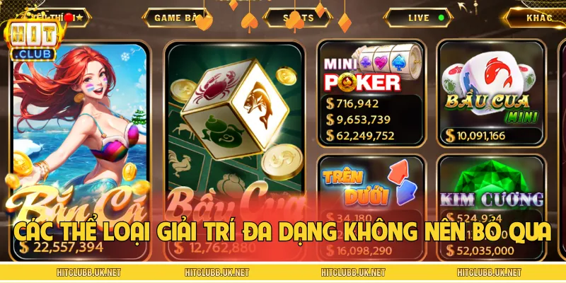 Các loại hình giải trí hấp dẫn mà anh em nên thử trải nghiệm